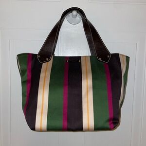 Kate Spade Tracy Bucket Hand Bag Multi Stripe Colour 14x9x7 inches New With Tag